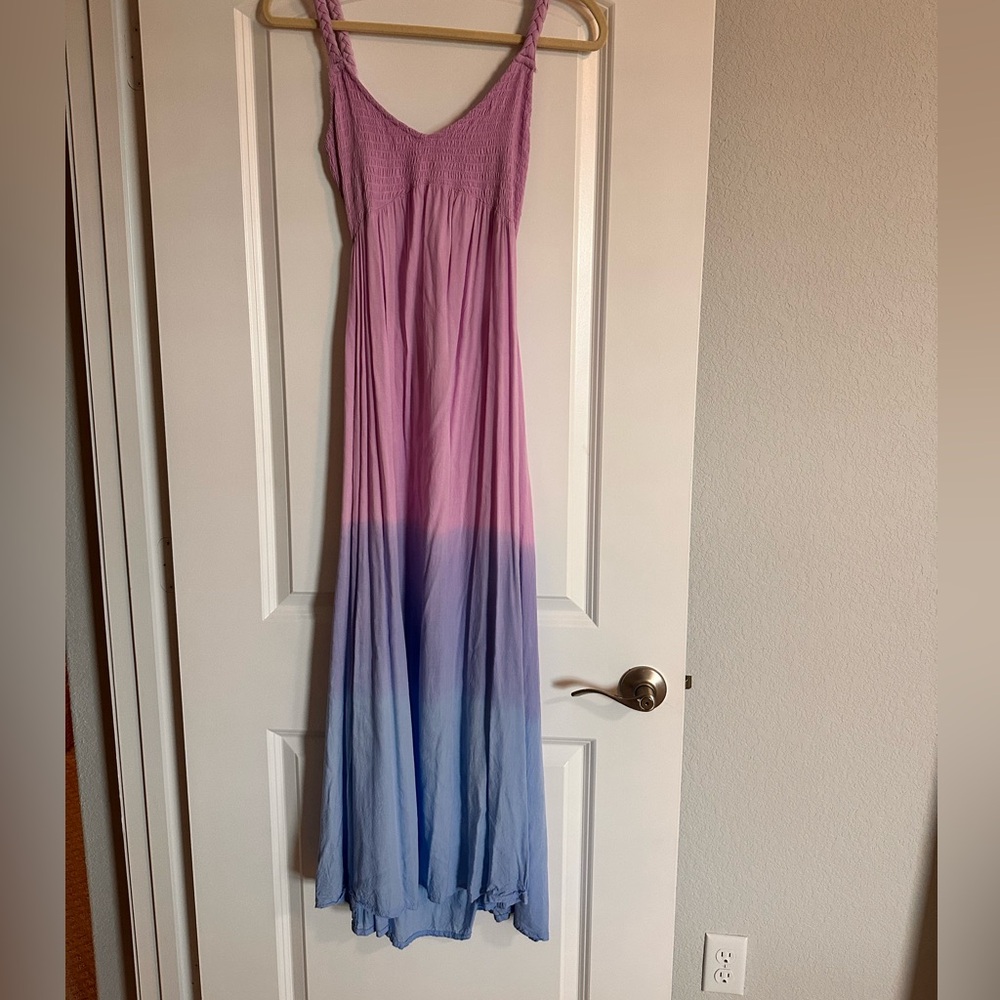 Tiare Hawaii Purple to Blue Ombre Maxi Dress